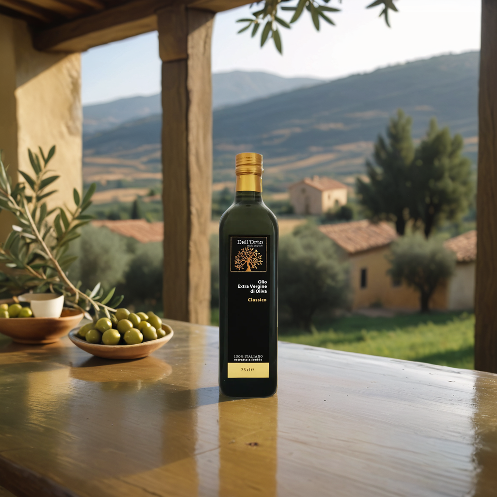 Dell’Orto Classic Extra Virgin Olive Oil – First Cold-Pressed, Pure Italian EVOO from Campania