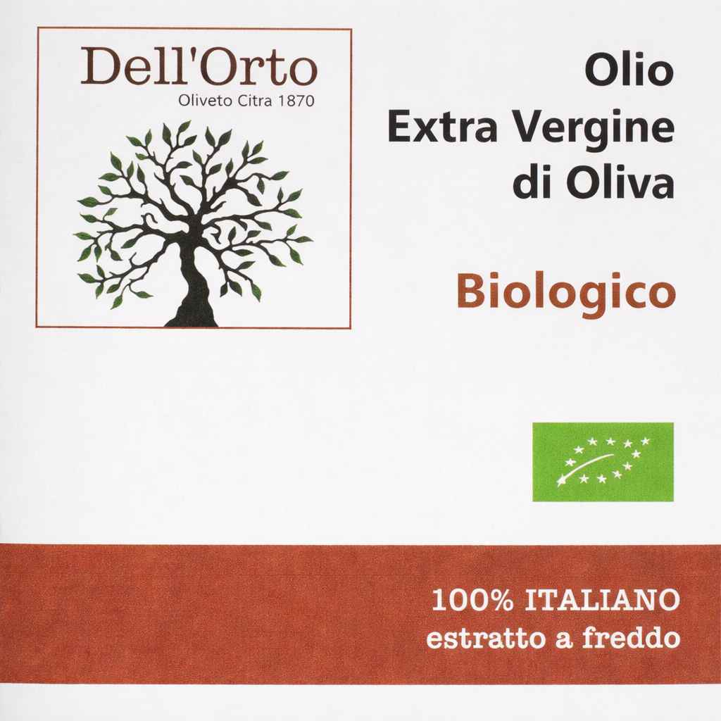 Dell’Orto Organic Extra Virgin Olive Oil - 101.4 oz / 3 Liter