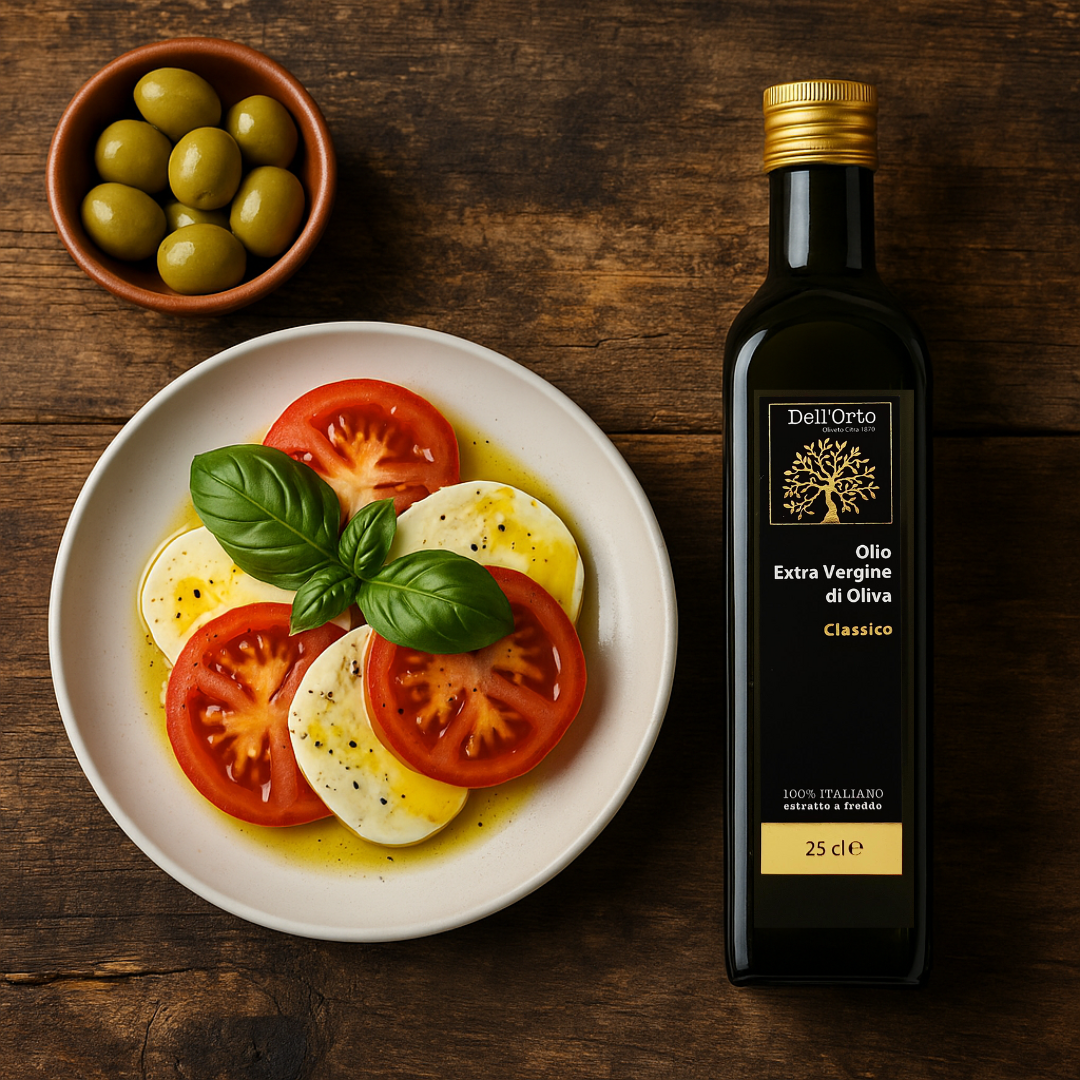Dell’Orto Classic Extra Virgin Olive Oil – First Cold-Pressed, Pure Italian EVOO from Campania - 8.45 oz / 250 ml