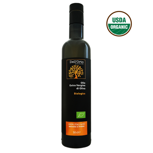 Dell’Orto Organic Extra Virgin Olive Oil – Certified USDA Organic, First Cold-Pressed, Rich & Balanced Italian EVOO from Campania